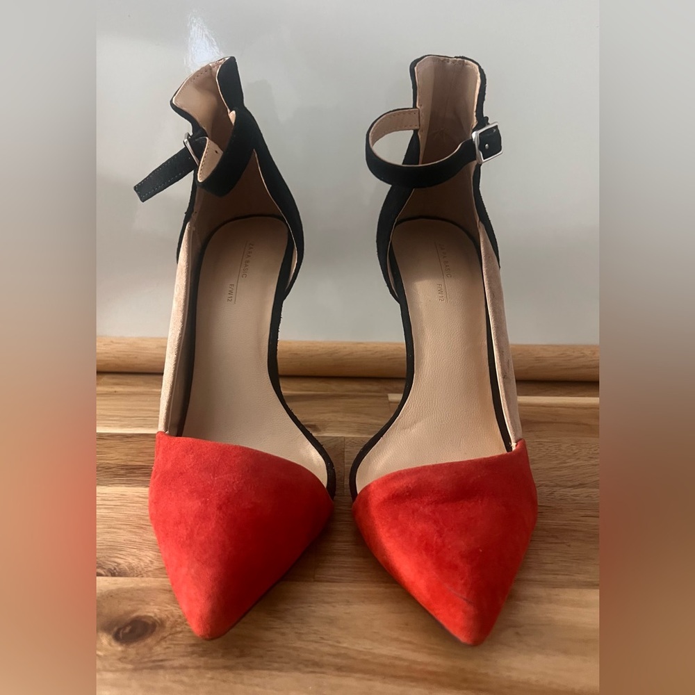 Zara Basic Women Color Block Heel shoe size 5.5